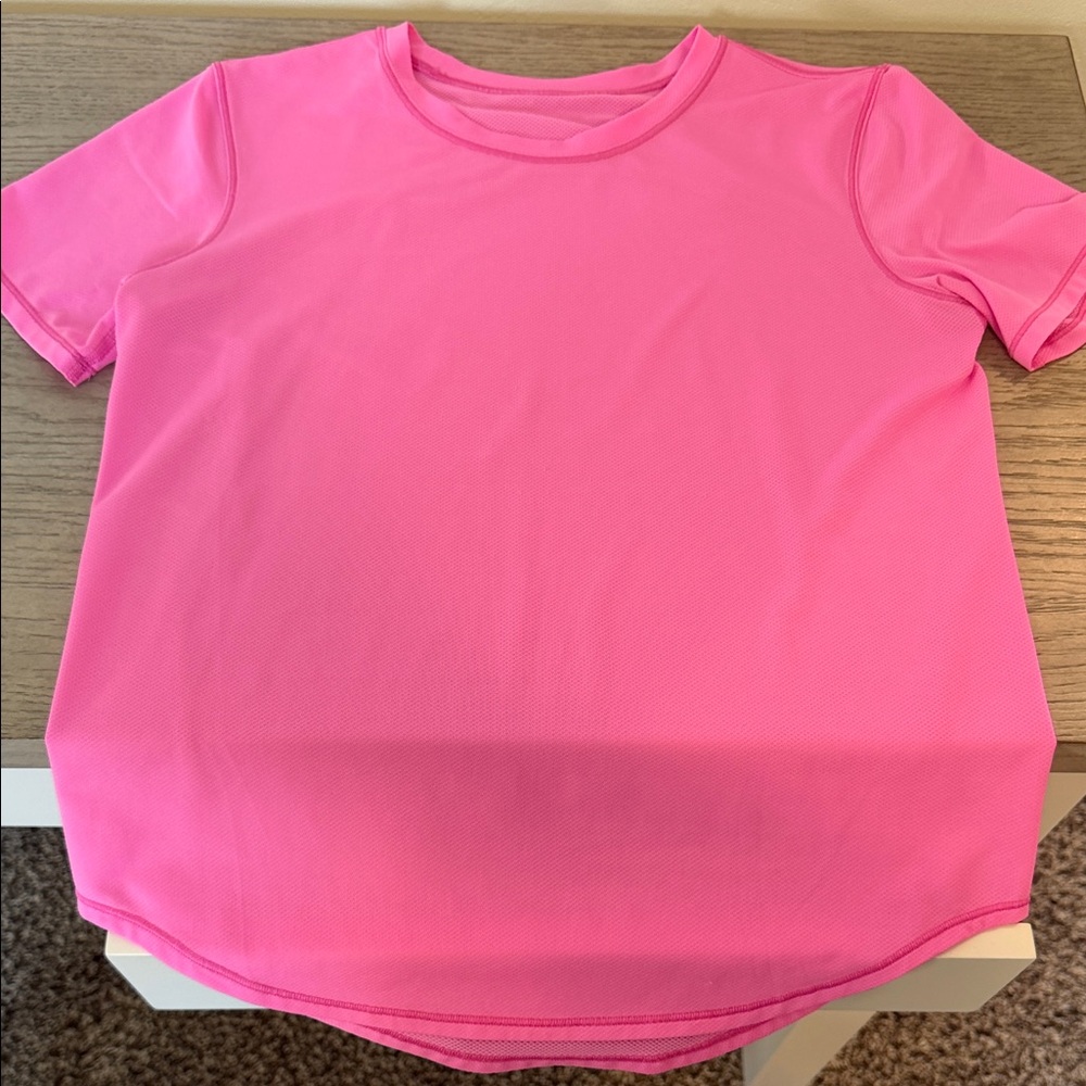 lululemon athletica Short Sleeve Performance Tee in Bright Pink